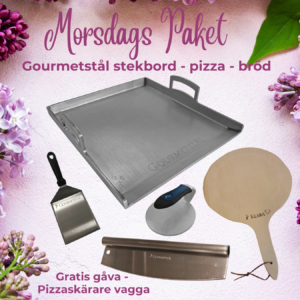 Morsdag - Gourmetstål med handtag - pizza och stekbord