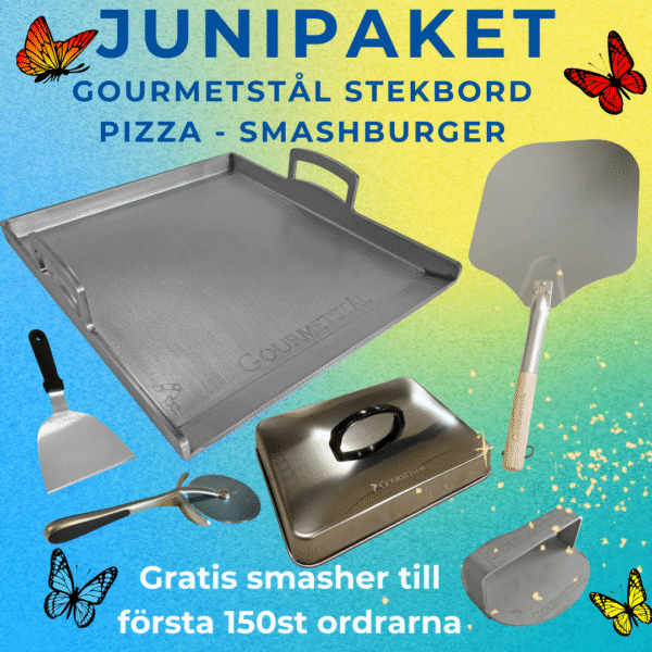 Junipaket! - Gourmetstål Stekbord, pizza, brödbak