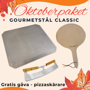 Oktoberpaket! Gourmetstål Classic - stort pizzaparty & stekbord